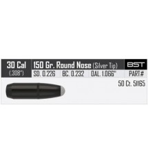 Nosler Ballistic SilverTip cal. 30 (.308") BST 150 gr Round Nose